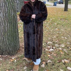 Dior Brown Mink Full Length Fur Coat